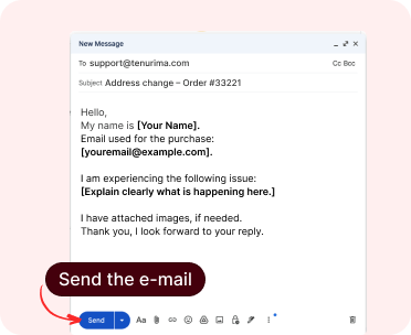 Screenshot showing send button